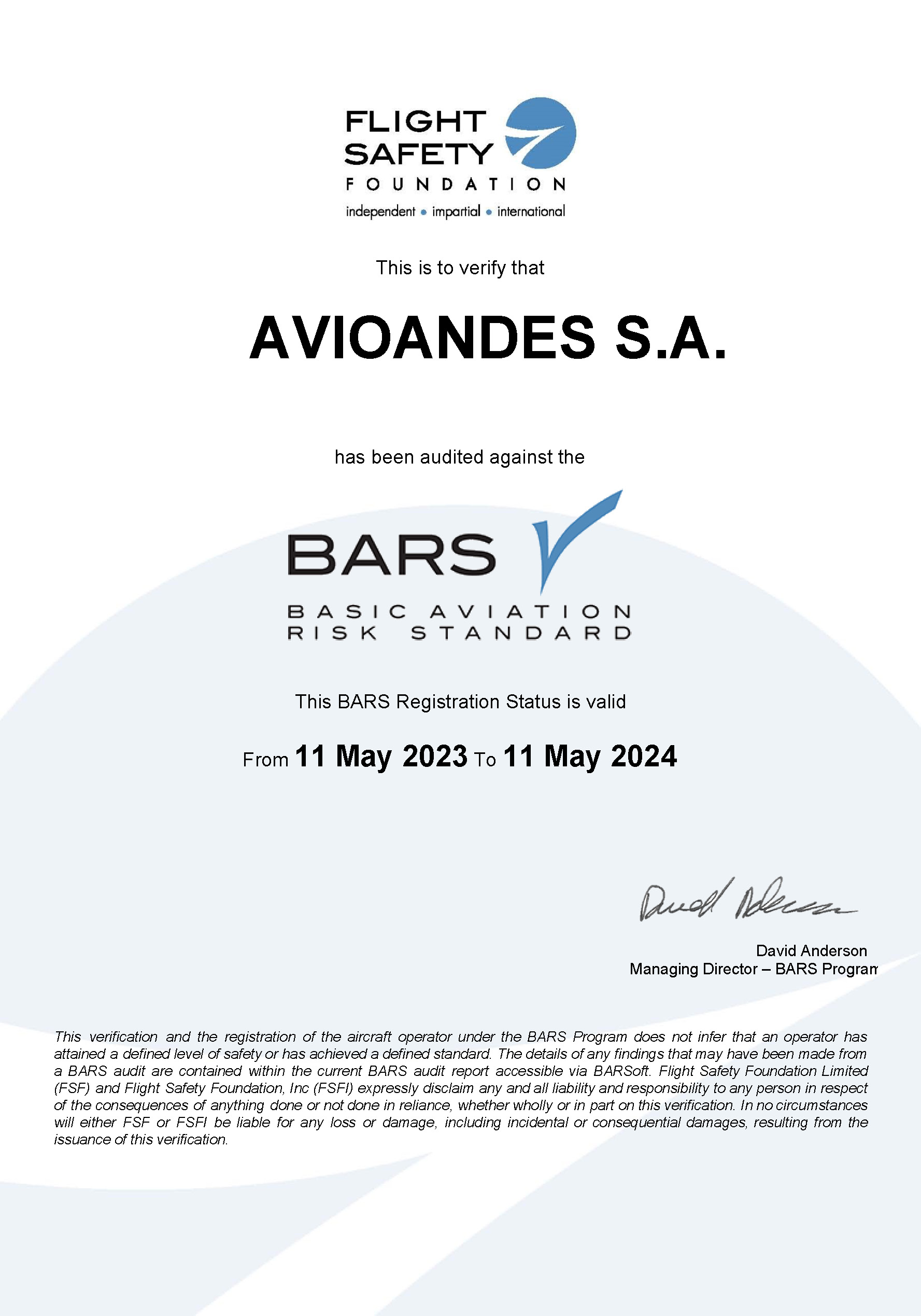 Certificado BARS 2023 02